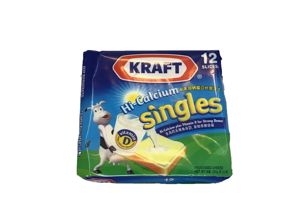 KRAFT SINGLES CHEESE 12S 250G The Care