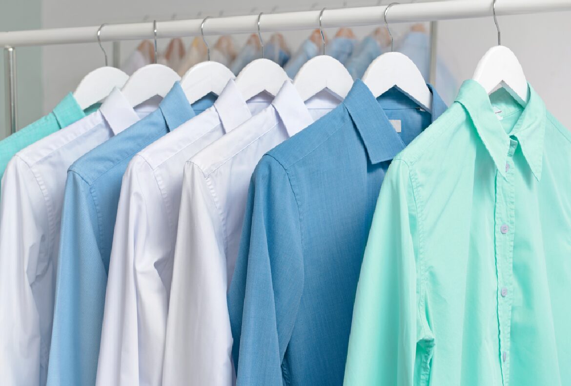 clothes on hanger dry cleaning laundry services