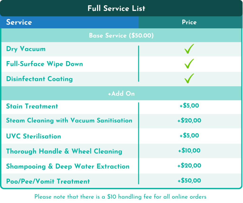 Baby Car Seat Cleaning Price Singapore