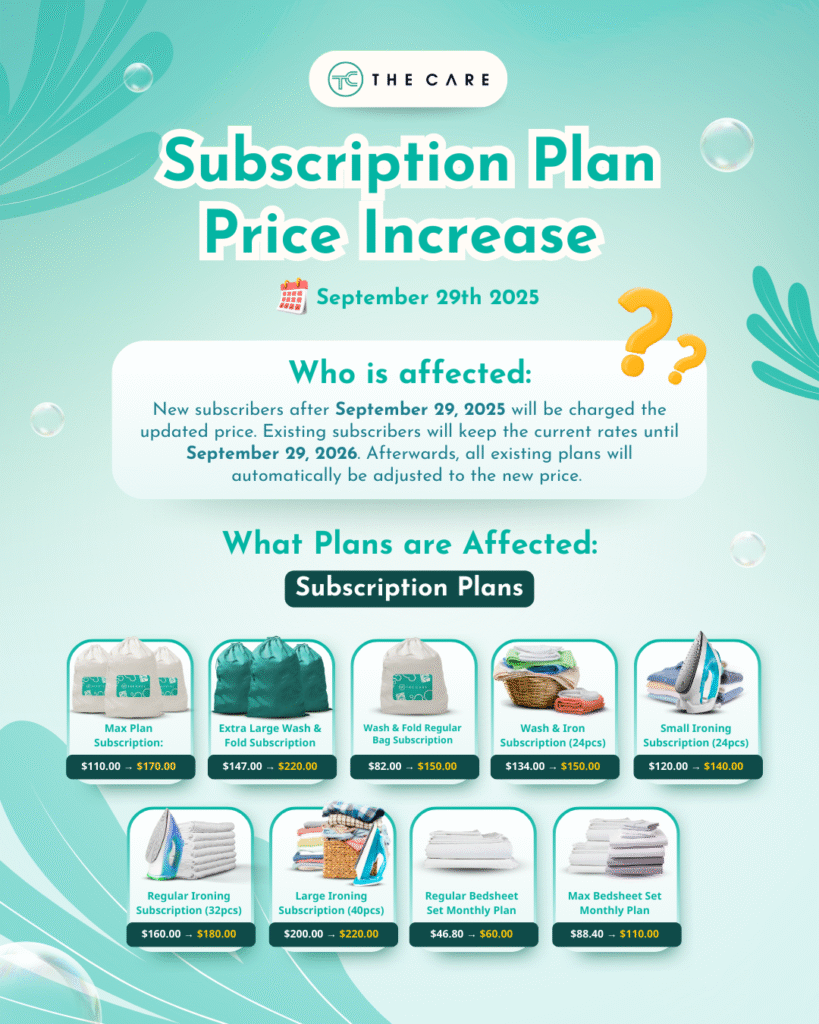 The Care Subscription Plan Increase
