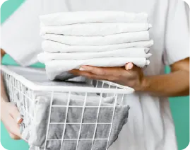 Towel stacked | The Care Laundry