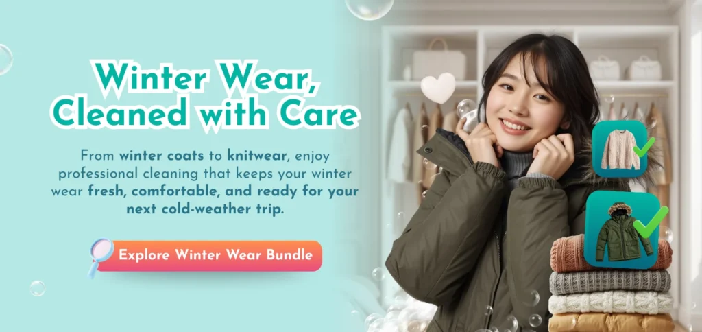 Winter Coat Cleaned with Care