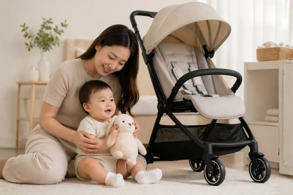 Young Mom with Stroller