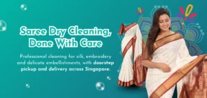 Saree dry cleaning Singapore - The Care professional care