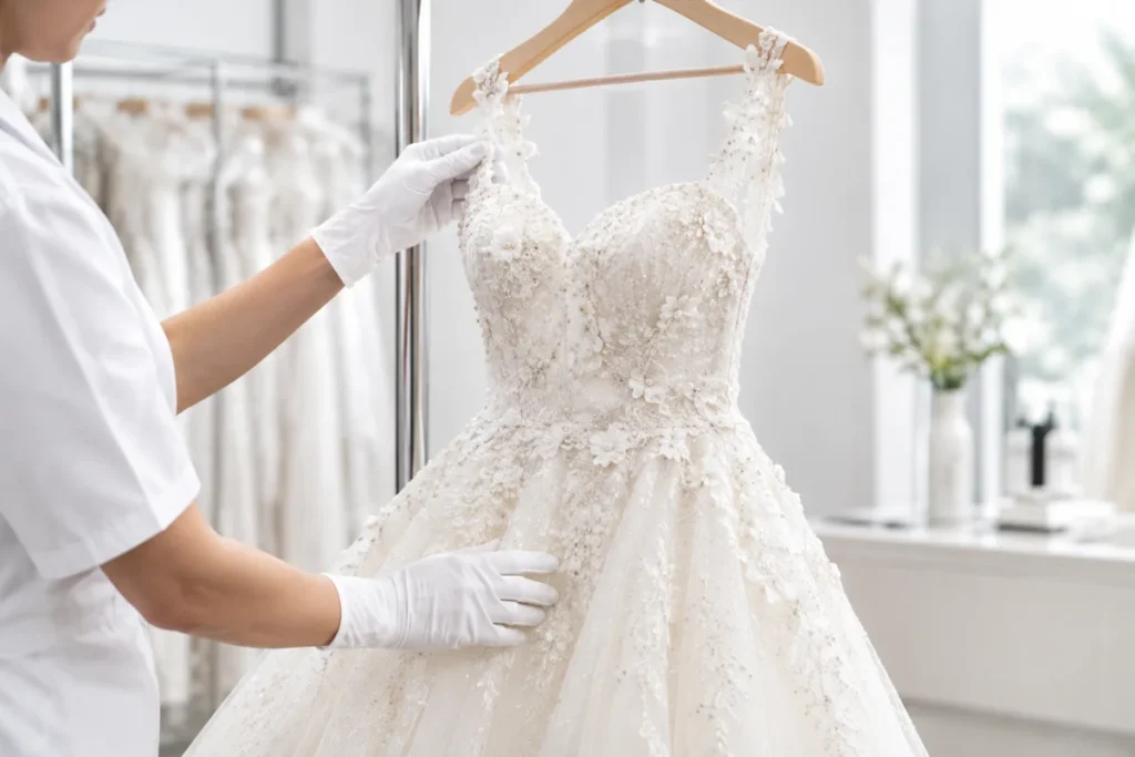Professional wedding gown and bridal wear cleaning service in Singapore