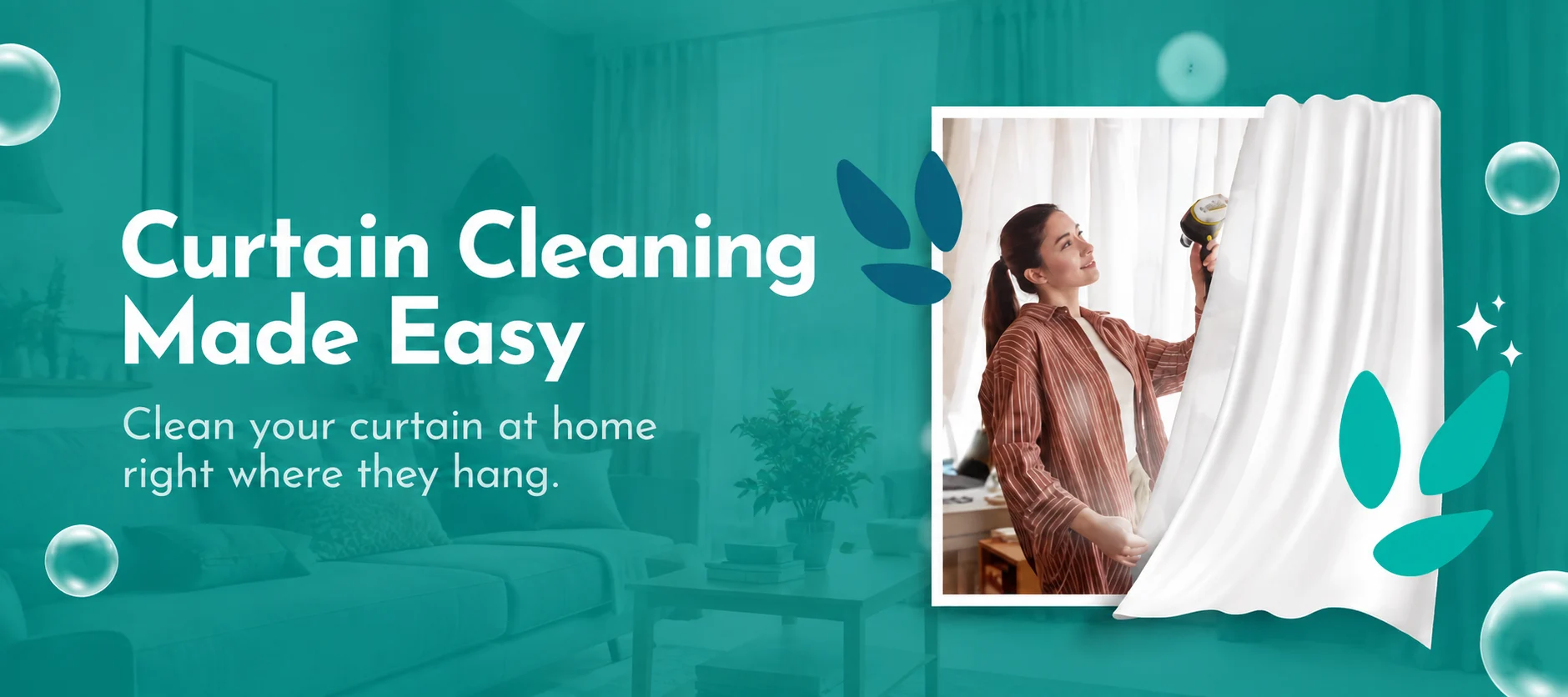 Curtain Cleaning Service at Home - Done at your home