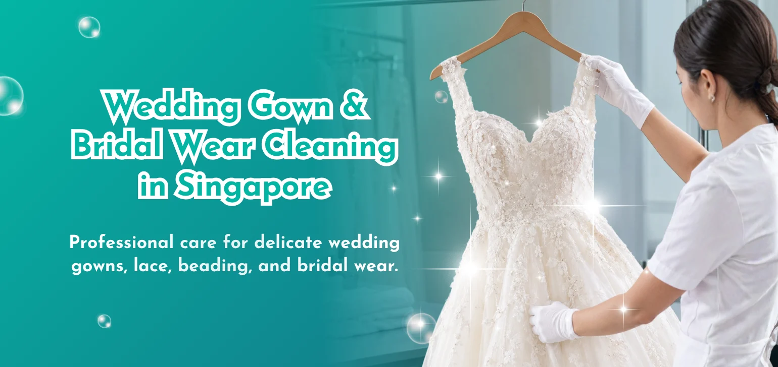 Professional wedding gown and bridal wear cleaning service in Singapore